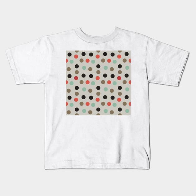 Geometric Hip Circles Pattern Kids T-Shirt by Patternos